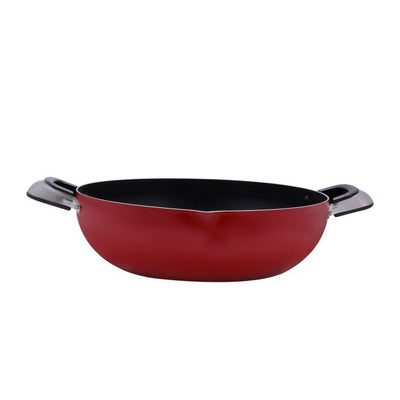 Royalford RF325WP30 Aluminium Wok Pan 30 CM - Portable Heat Resistant Handle Induction Safe Frying Pan with Durable Non-Stick Granite Coating with CD Bottom - Frypan | Cookware Casserole Pan