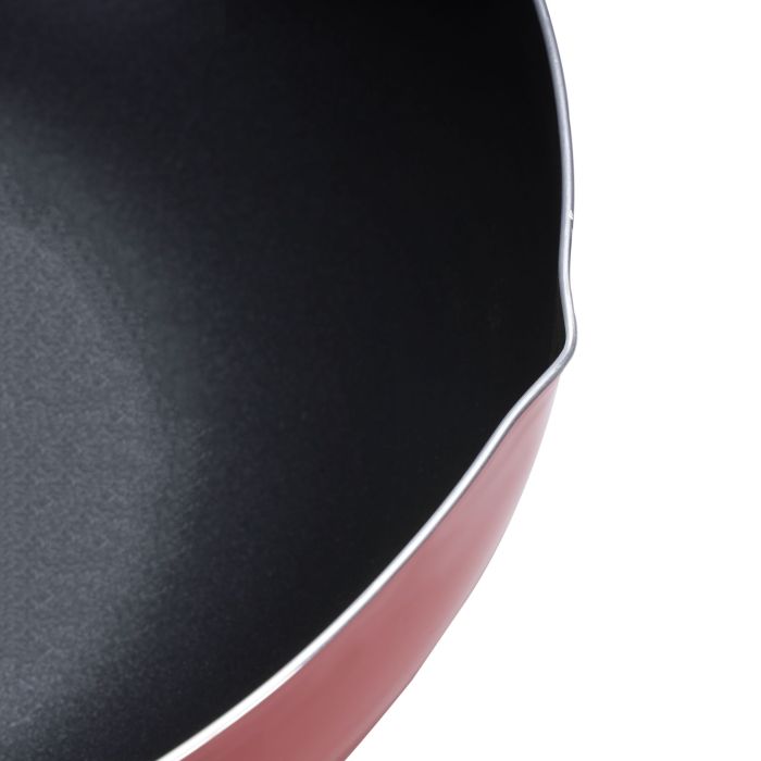 Royalford RF325WP30 Aluminium Wok Pan 30 CM - Portable Heat Resistant Handle Induction Safe Frying Pan with Durable Non-Stick Granite Coating with CD Bottom - Frypan | Cookware Casserole Pan