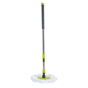 Royalford RF7721 Proactive Mop - 360 Rotating Mop Plate| Long Handle| Durable Wheels| Ideal for all types of flooring |useful for home, commercial buildings