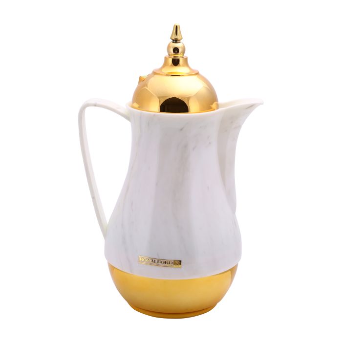 Double Wall 1 L+1 L 2 Pieces Marble Tea & Cawa Set RF9414 Royalford