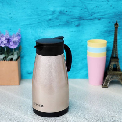 Royalford RF9701 1.5L Coffee Pot - Portable Heat Insulated Thermos for Keeping Hot/Cold Vacuum Insulation | Stainless Steel Inner Pot | Coffee, Hot Water, Tea, Beverage | Ideal for Commercial & Outings