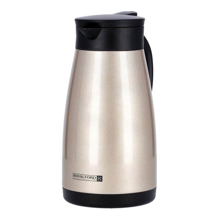 Royalford RF9701 1.5L Coffee Pot - Portable Heat Insulated Thermos for Keeping Hot/Cold Vacuum Insulation | Stainless Steel Inner Pot | Coffee, Hot Water, Tea, Beverage | Ideal for Commercial & Outings