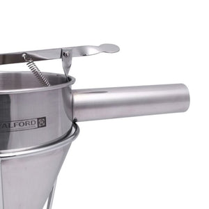 Royalford RF9770 Batter Dispenser - Portable Stainless Steel Body | Pancake Dispenser 1.3L Funnel Dispenser with Rack Supplement | Fill Hollow Chocolate Bodies with Delicacies Like Liqueurs, Jellies & Creams