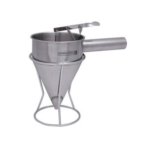 Royalford RF9770 Batter Dispenser - Portable Stainless Steel Body | Pancake Dispenser 1.3L Funnel Dispenser with Rack Supplement | Fill Hollow Chocolate Bodies with Delicacies Like Liqueurs, Jellies & Creams
