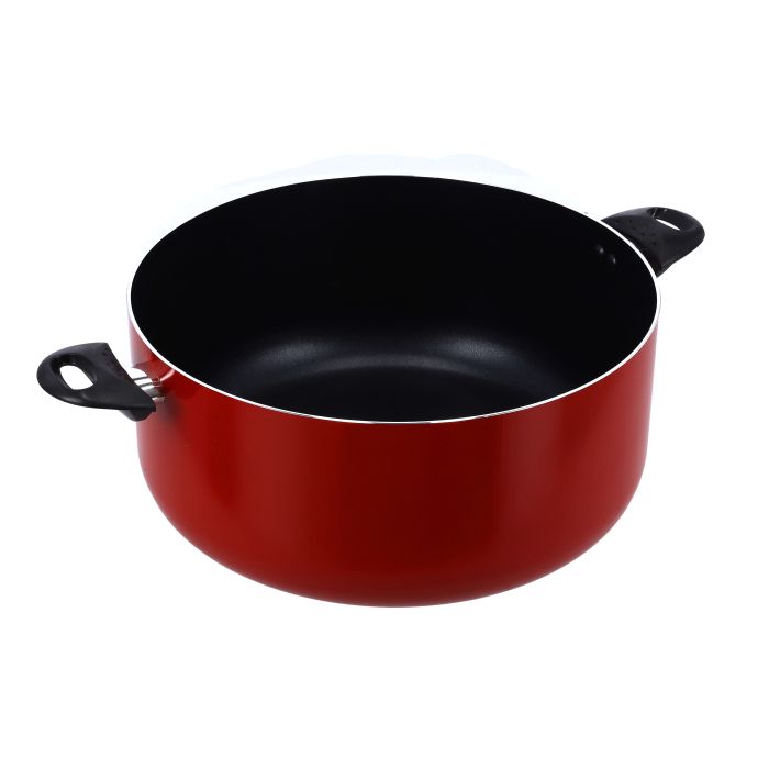 Royalford 36 Cm Aluminium Casserole with Glass Lid - Portable Durable with Ergonomic Handle & 3 Layer Non-Stick Coating | Compatible with Gas, Induction & Hot Plate, & Halogen