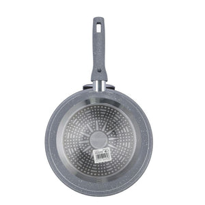 Royalford 22cm Granite Coated Smart Fry Pan with Lid - 5 Layer Coating Pan | Multiple Hob Compatibility | Heat-Resistant Handle with Hanging Loop | Ideal Frying, Cooking, Sauteing & More