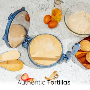 Royalford RF10407 Chapati Press | 18.5cm Heavy Cast Iron Body | Durable Stainless Steel Plate | Perfect for Roti, Poori & Tortilla | Easy Grip Handle | Non-Slip Base