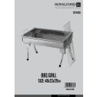 Royalford BBQ Grill 48*33*29Cm - Stainless Steel barbecue grill Smoker charcoal bbq, Folding Portable BBQ for 5-10 Persons Family Garden Outdoor Cooking Hiking Picnics Camping Barbecue Party