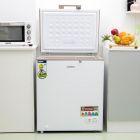 Chest Freezer, Adjustable Thermostat, GCF1709WSH - Portable 1Pcs Food Basket, Compact Refrigerator with LED Light, Lock & Key, 145 Litre, High-Efficiency Monolithic Foaming