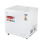 Geepas Chest Showcase Freezer- GCF2622SG, Storage Capacity: 260 L; Convertible Freezer and Fridge Function, Faster Cooling and Long Lasting Freshness with Temperature Control, Includes Lock and Key and Food Basket, 1 Year Warranty