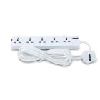 Geepas 5 Way Extension Socket 13A - Extension Lead Strip With Led Indicators | Extra Long Cord with Over Current Protected | Ideal For All Electronic Devices | 2 Years Warranty