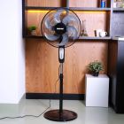 Geepas GF21112 16" Stand Fan With Remote Control - 3 Speed, 6 Leaf Blade with Safety Grill, Adjustable Height  |7.5 Hours Timer | 2 Years Warranty
