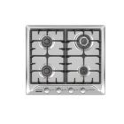 Geepas 4-Euro Type Pool Gas Hob Burner - Attractive Design, Durable Stainless Steel Finish - Automatic Ignition, 5 Heating Zones with 2.5Kw Trip;e Wok Burner | Perfect for Multiple Cooking