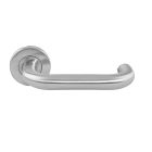 Geepas Mortise Rosette Tubular Handle - Door Handles | Firm Grasp | Rotate Door Lock | Interior | Satin Nickel Finish | 304 Stainless Steel | Premium Quality for All Internal Doors