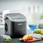 Geepas Portable Automatic Ice Maker- GIM63053UK| 1.2 L Water Container Capacity, 0.6 KG Ice Container Capacity| Produces 12 KG Ice per Day, Perfect for Home, Restaurants, Outdoor Parties, Camps, Etc| Equipped with Auto-Shut Off Feature and Drain Plug| Eas