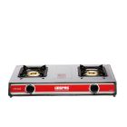Geepas 2-Burner Gas Hob/Cooker - Attractive Design, Gas Range 2-Burner Stove Cooktop, Auto Ignition, Outdoor Grill, Camping Stoves| Stainless Steel Body | Compatible for LPG Gas (710x375x85mm)