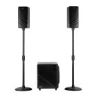 Geepas 2.1 CH Multimedia Speaker System with Remote Control- GMS11191| MP3, FM Radio, Bluetooth, EQ Function and Karaoke Function| USB Input, SD Card Reader, AUX| LED Display with Colorful LED Light| 50000W PMPO Speaker Unit| 2 Years Warranty| Black