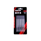 Geepas 5Pcs Jigsaw Blades - Carbon Steel Blades with Extra-wide, 4.0mm kerfs & 75mm Long, Fast Cutting Capacity  | Compatible with All Brands Jigsaw