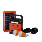 Home Solar System 3W | Solar Home AC/DC System Kit, 500 mAH Rechargeable Battery - 3W Portable Panel