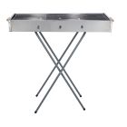 Barbecue Stand with Grill, RF10366 - Durable Stainless Construction, Foldable and Portable Outdoor Charcoal BBQ, Larger Grilling Area