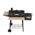Barbecue Stand with Grill, Iron Construction, RF10370 | Barbecue Grills with Wind Shield & Wheels | Ideal for Camping, Backyard, Patio, Balcony Family Party