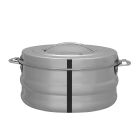Galaxy Double Wall Stainless Steel Hot Pot, 2500ml, RF10542 | Firm Twist Lock | Strong Handles with Heavy-Duty Rivets | Steel Serving Pot, Chapati Storage Box, Roti Serving Pot
