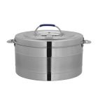 Delta Double Wall Stainless Steel Hot Pot, 11L Pot, RF10545 | Firm Twist Lock & Strong Handles with Heavy-Duty Rivets | Steel Serving Pot, Roti Serving Pot, Chapati Dabba