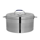 Delta Double Wall Stainless Steel Hot Pot, RF10546 | Firm Twist Lock | Strong Handles | 15L Steel Serving Pot, Steel Chapati Storage Box, Roti Serving Pot