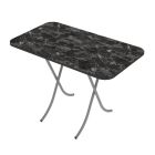 Rectangular Table, 90x60cm Marble Design Portable Table, RF10995 | Rectangular Kitchen Dining Table | Modern Small Coffee Table Living Room Accent Table with Metal Legs