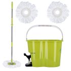 Spin Easy Mop with Bucket, Adjustable Handle, RF4238GR | 360 Degree Spinning Mop | Press Pedal & Dispenser Separates Clean and Dirty Water | Ideal for Marble, Tile, Wooden Floors & More