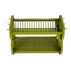 2-Layer Wall Hanging Dish Rack with Drain Board - Multi-Purpose Detachable Draining Board with Drip Tray, Durable and Easy to Assemble | Dish Rack with 18 Plates & 6 Cutlery Hooks