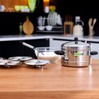 Royalford Stainless Steel Idly Cooker 4L - 4 Racks 16 Idlis, Induction Compatible & Dishwasher Safe, Food Grade Material | Heat Resistant Handle & Steam Vent | Ideal Idli, Idiyappam, Leaves & noodles