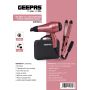 Geepas 4 In 1 Hair Dressing Set - Portable Hair Dryer, Straightener, Curler with Eva Bag | 2000W | Ideal for Styling All Hairs