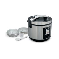 Geepas Stainless Steel 1.8L 700W - Non-Stick Inner Pot | Cook/Steam/ Keep Warm Function| Make Rice & Steam Healthy Food & Vegetables | 2 Years Warranty