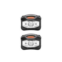 Geepas 2 PC 2-LED + 3W LED Headlight Set - 6-AAA Batteries Included - Great for Camping, Hiking, Hunting, Fishing & Outdoor Lovers - Including Emergencies