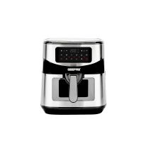 Geepas Digital Air Fryer- GAF37524UK| 9.2 L Capacity with a Rack| Equipped with VORTEX Air Frying Technology, Oil Free Cooking| LED Display with Touch Screen, 9 Preset Cooking Modes, 1-60 Minutes Timer| Ideal for making Fries, Steak, Chicken, Cake, Meat, 