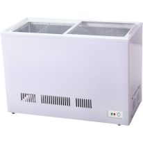 Chest Showcase Freezer, 310L Commercial Freezer, GCF3105 | Adjustable Thermostat | Defrost, Deep Cooling & Fast Freezing | Sliding Glass Door & Food Basket