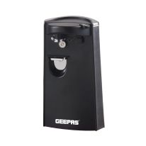 Geepas 60W 3-in-1 Can Opener - 3 Functions: Can Opener, Bottle Opener and Knife Sharpener - Cord-Storage Design, Multifunctional Electric Tin Opener