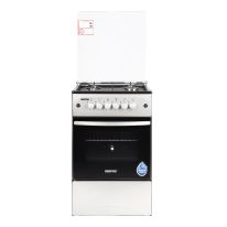 Geepas Standing Cooking Range-Stainless Steel-Classic Series 50x50- 4-Burners- Auto Ignition System-Enamel Pan Support