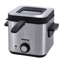Geepas Deep Fryer with Viewing Window 900W - Adjustable Temperature Control Non Stick Basket with Removable Lid Permanent Filter, Cool Handle | Enjoy fried chicken, French Fries | 2 Years Warranty