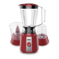 Geepas GSB9891 400W 3 in 1 Multi-functional Blender - Stainless Steel Blades, 2 Speed Control with Pulse | 1.5L Jar | Ice Crusher, Chopper, Coffee Grinder & Smoothie Maker| 2 Year Warranty