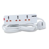 Geepas 3 Way Extension Socket 13A - Charge Multiple Devices with Child Safe, Extra Long Cord & Over Current Protected | Ideal For All Electronic Devices