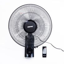 Geepas 16-Inch Wall Fan 60W | 3 Speed Settings with Timer | Oscillating and Static Feature | Electric Wall Mount Cooling Fan for Home, Green House, Work Room or Office Use | 2 Year Warranty