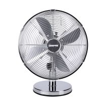 12-Inch Metal Table Fan - 3 Speed Settings with Oscillating/Rotating and Static Feature | Electric Portable Desktop Cooling Fan for Desk Home or Office Use | 2 Year Warranty