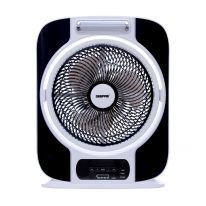 Geepas 12'' Rechargeable Box Fan - 16 Pcs Hi-Power SMD LED Light - USB Fan for Office, Home & Travel Use - 40 Hours Working  - 2 Year Warranty