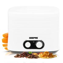 Geepas 240W Food Dehydrator - Food Dryer with 5 Large Trays, 40~70C Temperature Setting, Dehydrator Machine for Fruit, Vegetables, Meats and Chili, Healthy Snacks, BPA-Free - 2 Years Warranty