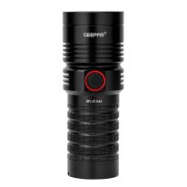Geepas Waterproof LED Flashlight with Power Bank- GFL51044| Aluminum Housing with 25W High Power LED| 15 Hours Working Time with Power Reminder| Overcharge and Discharge Protection| Compact and Portable Design Perfect for Indoor and Outdoor Use| Black