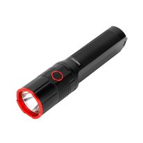 Geepas LED Flashlight with Power Bank Function- GFL51066 60W, 5000-6500K, 5000 LM, Perfect for Indoor and Outdoor Use, 20 Hours Continuous Working/ with Aircraft Aluminum Housing, Waterproof IPX5, Lithium Battery Mobile Charging/ Black