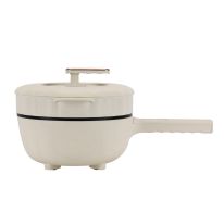 Geepas 4.0 L Electric Frying Pan- GFP63063/ with Teflon Non-Stick Coating, Multifunctional Steamer, 5 Functions Portable Design, Perfect for Stir-Fry, Hot Pot, Oil Fry, Steam, or Soup / 2 Years Warranty, White