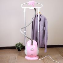 Geepas 1800W Garment Steamer - Auto Off Adjustable Poles, 3 Steam Levels, Overheat & Thermostat Protection, 1.7L Water Tank, 45s Heat Time | 2-Year Warranty